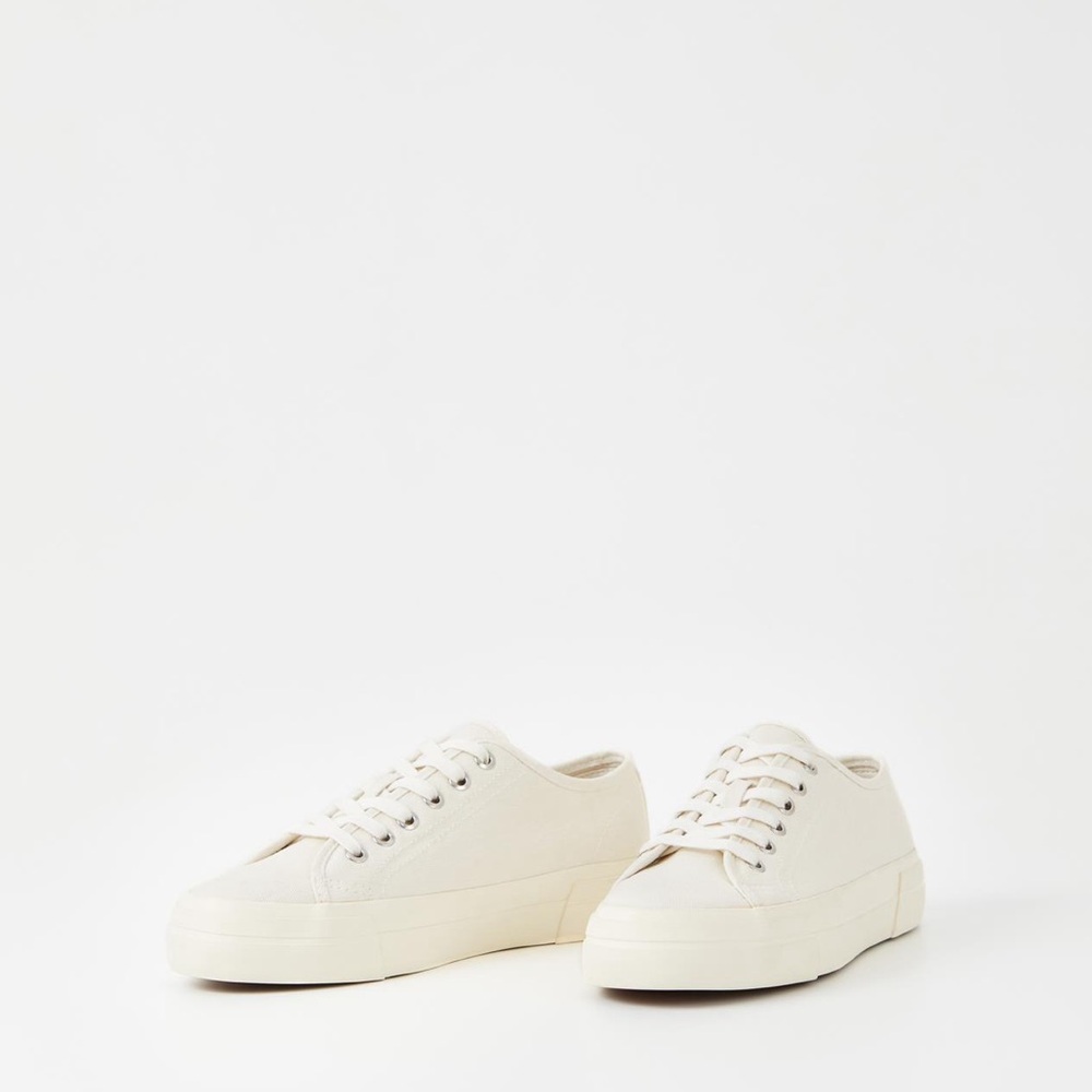 Vagabond Teddie White Canvas Platform Sneakers